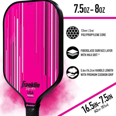 Franklin Signature Pro Carbon Fibre Paddle Range – MaxGrit Performance Series – 13mm – Pink