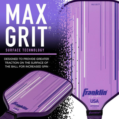 Franklin Signature Pro Carbon Fibre Paddle Range – MaxGrit Performance Series – 13mm – Purple