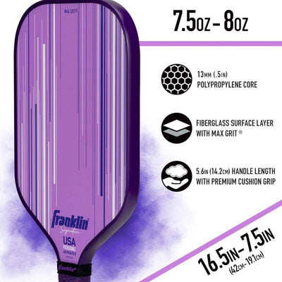Franklin Signature Pro Carbon Fibre Paddle Range – MaxGrit Performance Series – 13mm – Purple