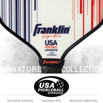 Franklin Signature Pro Carbon Fibre Paddle Range – MaxGrit Performance Series – 13mm – White