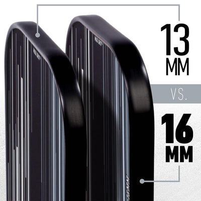 Franklin Signature Pro Carbon Fibre Paddle Range – MaxGrit Performance Series – 16mm – Black