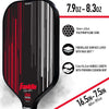 Franklin Signature Pro Carbon Fibre Paddle Range – MaxGrit Performance Series – 16mm – Black/Red