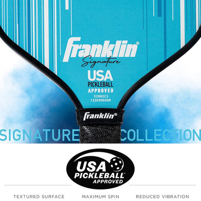 Franklin Signature Pro Carbon Fibre Paddle Range – MaxGrit Performance Series – 16mm – Blue