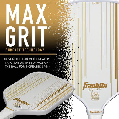 Franklin Signature Pro Carbon Fibre Paddle Range – MaxGrit Performance Series – 16mm – Gold