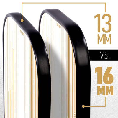 Franklin Signature Pro Carbon Fibre Paddle Range – MaxGrit Performance Series – 16mm – Gold