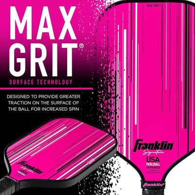 Franklin Signature Pro Carbon Fibre Paddle Range – MaxGrit Performance Series – 16mm – Pink