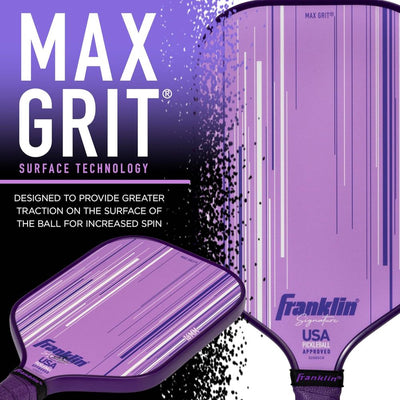 Franklin Signature Pro Carbon Fibre Paddle Range – MaxGrit Performance Series – 16mm – Purple