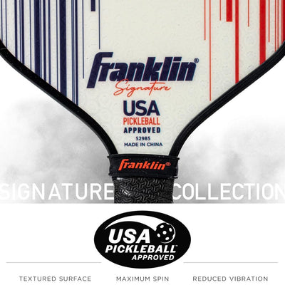 Franklin Signature Pro Carbon Fibre Paddle Range – MaxGrit Performance Series – 16mm – White