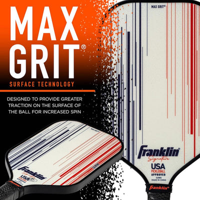 Franklin Signature Pro Carbon Fibre Paddle Range – MaxGrit Performance Series – 16mm – White