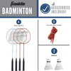 Franklin Sports Badminton/Volleyball Set with Net, Rackets, Shuttlecocks, Volleyball & Pump for Outdoor, Garden & Beach Play