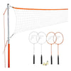 Franklin Sports Badminton/Volleyball Set with Net, Rackets, Shuttlecocks, Volleyball & Pump for Outdoor, Garden & Beach Play