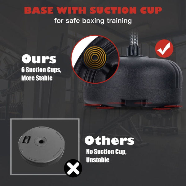 Freestanding Adjustable Punching Bag with Stand & Boxing Gloves