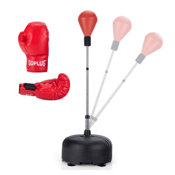 Freestanding Adjustable Punching Bag with Stand & Boxing Gloves