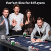 Full-Size 8-Player Oval Folding Poker Table