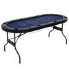Full-Size 8-Player Oval Folding Poker Table