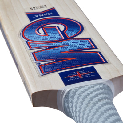 GM MANA Kashmir Willow Cricket Bat with PRO LITE Grip in Blue and White