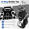 Golf Cart Bag with 14-Way Lock Top & Full-Length Dividers