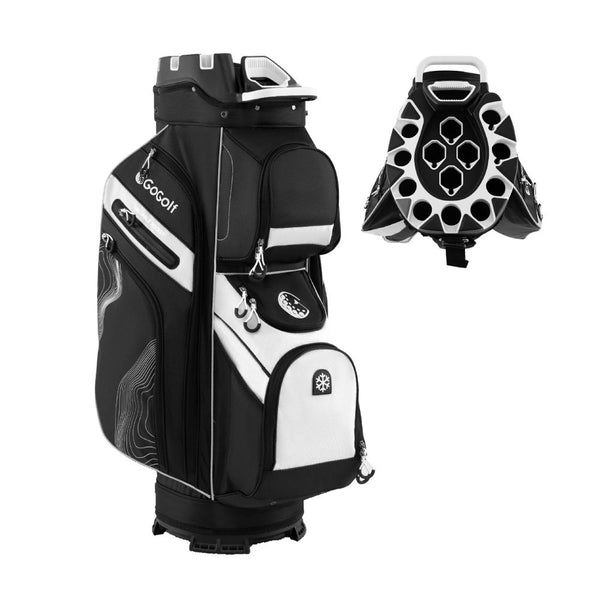 Golf Cart Bag with 14-Way Lock Top & Full-Length Dividers