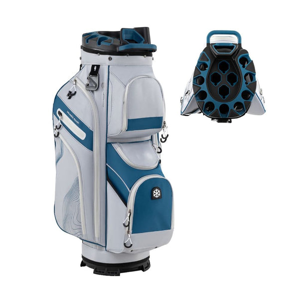 Golf Cart Bag with 14-Way Lock Top & Full-Length Dividers