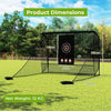Golf Practice Net with Dual Side Barriers & Target