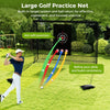 Golf Practice Net with Dual Side Barriers & Target