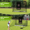 Golf Practice Net with Dual Side Barriers & Target