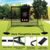 Golf Practice Net with Dual Side Barriers & Target