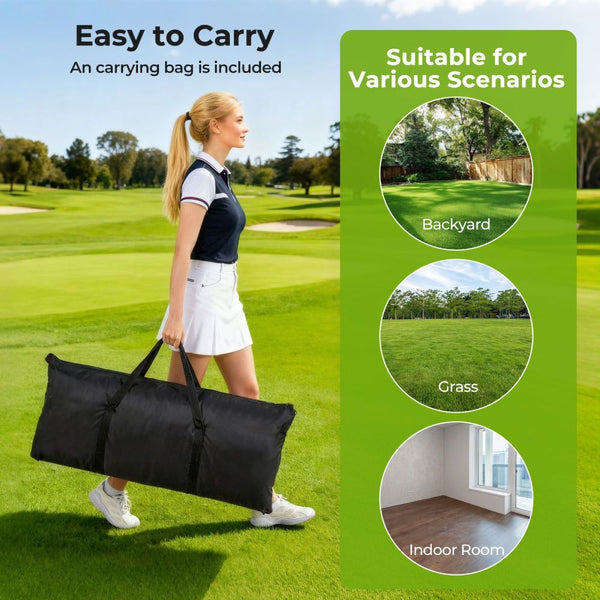 Golf Practice Net with Dual Side Barriers & Target