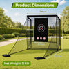 Golf Practice Net with Dual Side Barriers & Target