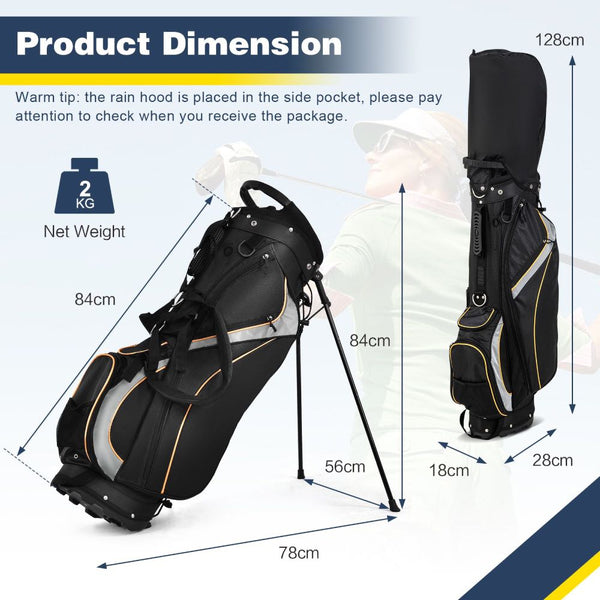 Golf Stand Bag with 8-Way Divider & Cooler Pocket