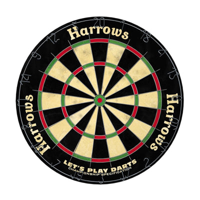 Harrows Let's Play Darts Bristle Board Game Set