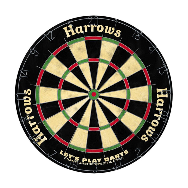 Harrows Let's Play Darts Bristle Board Game Set