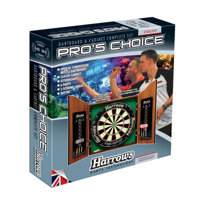 Harrows Pro's Choice Dartboard Cabinet Set