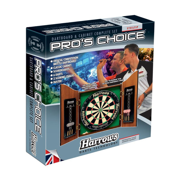 Harrows Pro's Choice Dartboard Cabinet Set