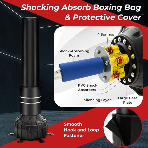 Heavy Freestanding Punching Bag Set with Boxing Gloves