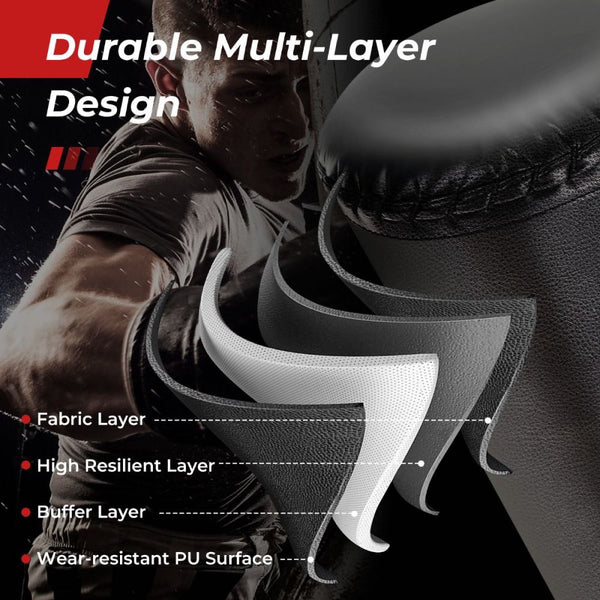 Heavy Freestanding Punching Bag Set with Boxing Gloves