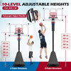 Height-Adjustable Basketball Hoop System with Training Rebounder