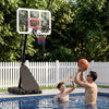 Height-Adjustable Basketball Hoop System with Training Rebounder