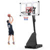 Height-Adjustable Basketball Hoop System with Training Rebounder