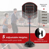 Height-Adjustable Portable Basketball Hoop System