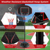 Height-Adjustable Portable Basketball Hoop System