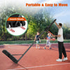 Height-Adjustable Portable Basketball Hoop with Crank Lift System