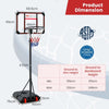 Junior Basketball Hoop with 5 Adjustable Height Settings