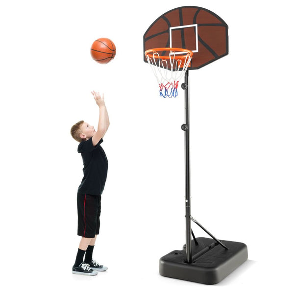 Junior Basketball Hoop with Adjustable Height & Fillable Base