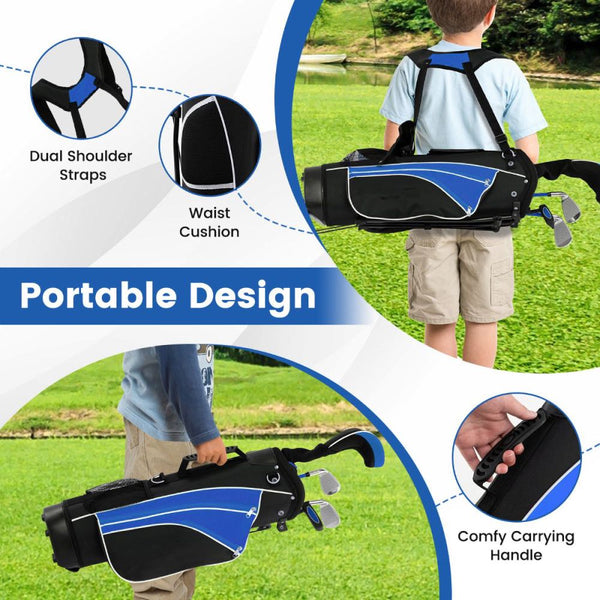 Junior Golf Club Set with Stand Bag for Ages 11–13 Years