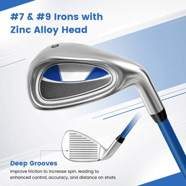 Junior Golf Club Set with Stand Bag for Ages 11–13 Years