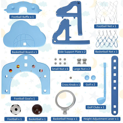 3 in 1 Adjustable Basketball Set Parts List