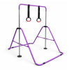 Kids' Folding Gymnastics Training Bar with Gymnastics Rings