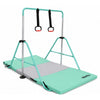 Kids' Folding Gymnastics Training Bar with Gymnastics Rings