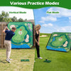 Kids Golf Chipping Game Set with 71" Target & Adjustable Clubs